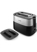 Tosteris Philips | HD2517/90 Daily Collection | Toaster | Power 830 W | Number of slots 2 | Housing material Plastic | Black/Stainless Steel