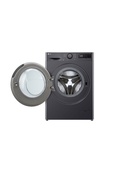 Veļas mazgājamā  mašīna LG | F4DR510S2M | Washing machine with dryer | Energy efficiency class A | Front loading | Washing capacity 10 kg | 1400 RPM | Depth 56.5 cm | Width 60 cm | Display | LED | Drying system | Drying capacity 6 kg | Steam function | Direct drive | Middle Black Hover