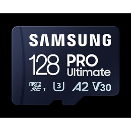  Samsung | MicroSD Card with Card Reader | PRO Ultimate | 128 GB | microSDXC Memory Card | Flash memory class U3