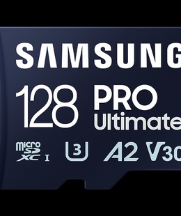  Samsung | MicroSD Card with Card Reader | PRO Ultimate | 128 GB | microSDXC Memory Card | Flash memory class U3  Hover