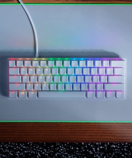 Tastatūra Razer | Huntsman Mini | Gaming keyboard | RGB LED light | US | Mercury White | Wired  Hover