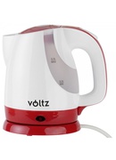 Oliver Voltz 55551230FR elektriskā tējkanna, 1300W, 0.9L, bezvadu, baltā/sarkanā krāsā