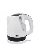 Oliver Voltz 55551230FB elektriskā tējkanna, 1300W, 0.9L, bezvadu, baltā/melnā krāsā