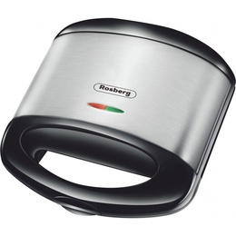 Karstmaižu pagatavotājs, Rosberg 555R51442C, 750W, Grila nelīpošās plāksnes, Melns