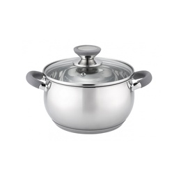 Pot Voltz OV51210N20, 20 cm./3.5 l., Gray handles, Stainless steel 5V1210N20G