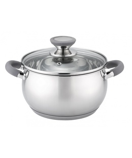Pot Voltz OV51210N24, 24 cm./6 l., Gray handles, Stainless steel 5V1210N24G  Hover