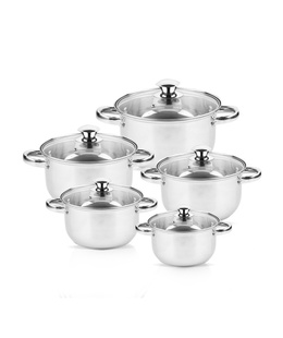 Pot set Rosberg R51210O10, 18/20/22/24/26 cm., Stainless steel 5R51210O10  Hover