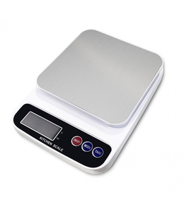 Virtuves svari Rosberg R51651P, 5kg., 2xAAA batarejas iekļautas LED displejs balts ar melnu 55R51651PW  Hover