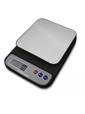 Virtuves svari Rosberg R51651P, 5kg., 2xAAA batarejas iekļautas, LED displejs  melns ar pelēku 55R51651PB  Hover