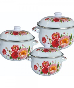 Augstas kvalitātes, izturīgs, emaljēts tērauda mērču katliņu komplekts, 55R54518F3, Rosberg  Hover