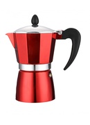 Cuban coffee maker Rosberg R51173BP6, 6 cups, Aluminum, Red 5R51173BP6