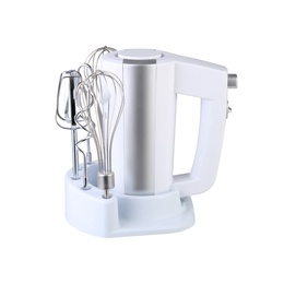 Mixer Rosberg R51110KB, 300W, 5 speeds, With stand and accessories,  White/silver 5R51110KBW