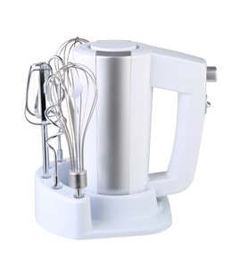 Mixer Rosberg R51110KB, 300W, 5 speeds, With stand and accessories,  White/silver 5R51110KBW  Hover