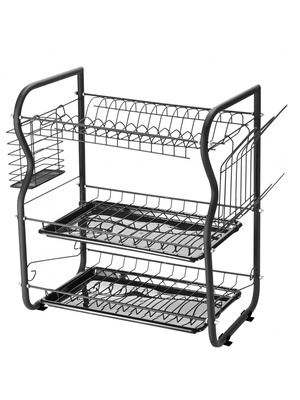 Rosberg 55R53000OB trauku žāvētājs, 3 līmeņi, 43×24×45 cm, melns  Hover