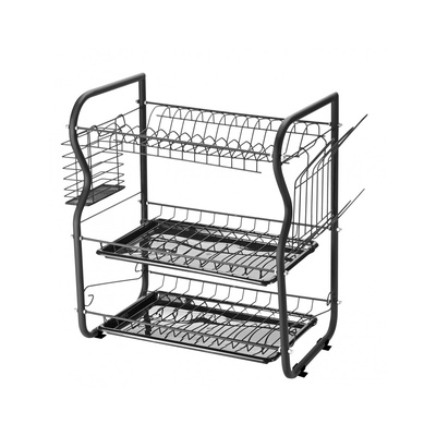Rosberg 55R53000OB trauku žāvētājs, 3 līmeņi, 43×24×45 cm, melns