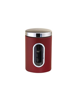 Nerūsējošā tērauda uzglabāšanas trauks, sarkans, 1,0 l, Ø 9,5 × 15,4 cm, 46304, Michelino  Hover