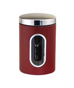 Nerūsējošā tērauda uzglabāšanas trauks, sarkans, 2,5 l, Ø 13 × 21 cm, 46316, Michelino  Hover