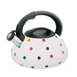 Tradicionāla tējkanna 3 l, balta ar punktiem, Klausberg, KB 7074