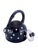 Nerūsējošā tērauda tējkanna ar svilpīti, 2,0 L (melna), 1070 BL, Kamille Hover