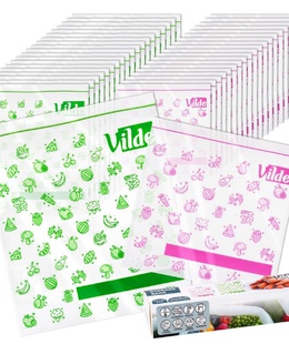 Ziplock pārtikas maisiņu komplekts (40 gab.), 229163, VILDE  Hover