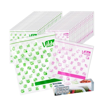 Ziplock pārtikas maisiņu komplekts (40 gab.), 229163, VILDE