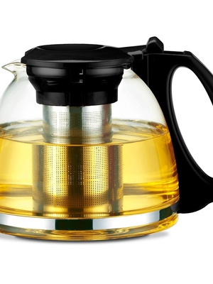 Stikla tējkanna/tējas un zāļu uzlējumu pagatavošanai 1100 ml, 0779M, KAMILLE  Hover