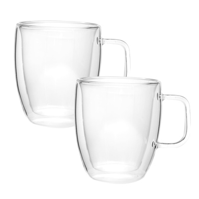 2 dubultsienu stikla krūžu komplekts 250 ml, 9000, Kamille
