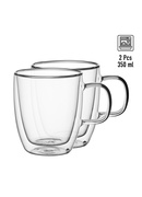 2 dubultsienu stikla krūžu komplekts 350 ml, 9001, Kamille Hover