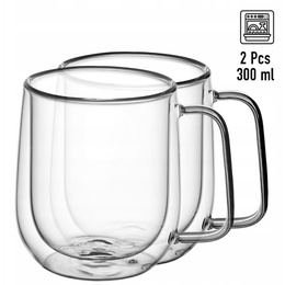Dubultsienu stikla krūžu komplekts (2 gab.), 300 ml, Kamille, 9007