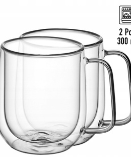 Dubultsienu stikla krūžu komplekts (2 gab.), 300 ml, Kamille, 9007  Hover