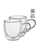 2 dubultsienu stikla krūžu komplekts 250 ml, 9010, Kamille Hover