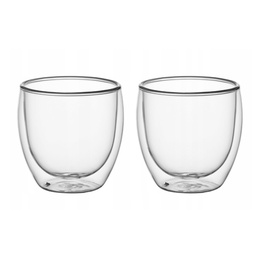 Komplekts no 2 dubultsienu stikla glāzēm 250 ml, 9011, KAMILLE