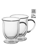 2 dubultsienu stikla krūžu komplekts 370 ml, 9014, Kamille Hover