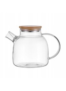 Stikla tējkanna/zāļu uzlējuma kanniņa, 1,5 l, 9030M, KAMILLE. Izgatavota no borsilikāta stikla ar ba