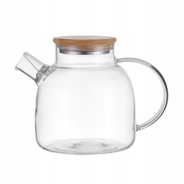 Stikla tējkanna/zāļu uzlējuma kanniņa, 1,5 l, 9030M, KAMILLE. Izgatavota no borsilikāta stikla ar ba