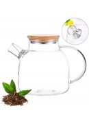 Stikla tējkanna/zāļu uzlējuma kanniņa, 1,5 l, 9030M, KAMILLE. Izgatavota no borsilikāta stikla ar ba Hover