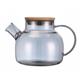 Stikla tējkanna / augu uzlējumu kanniņa 1000 ml (pelēka), 9029, KAMILLE