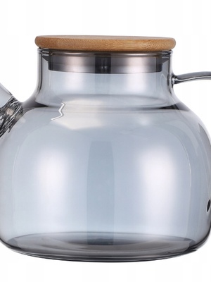 Stikla tējkanna / augu uzlējumu kanniņa 1000 ml (pelēka), 9029, KAMILLE  Hover