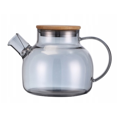 Stikla tējkanna / augu uzlējumu kanniņa 1000 ml (pelēka), 9029, KAMILLE