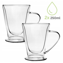 Dubultsienu stikla krūžu komplekts (2 gab.), 250 ml katra, Kamille, 9019