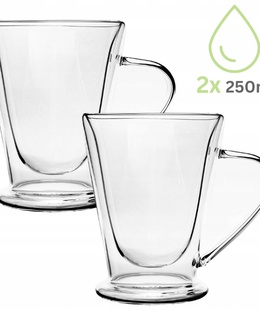 Dubultsienu stikla krūžu komplekts (2 gab.), 250 ml katra, Kamille, 9019  Hover