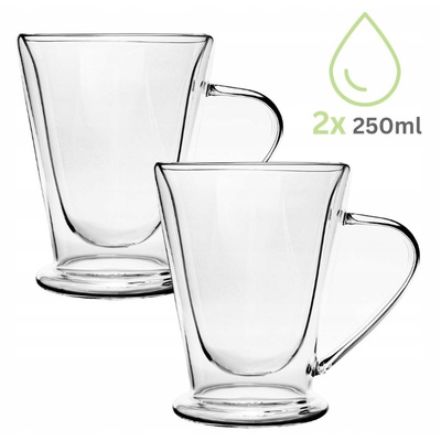 Dubultsienu stikla krūžu komplekts (2 gab.), 250 ml katra, Kamille, 9019