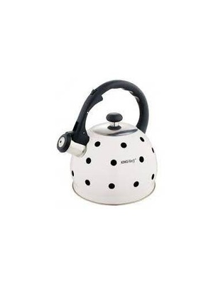 Tējkanna baltā krāsā ar melniem punktiem - 2,0l KH1050 Kinghoff KH 1050  Hover