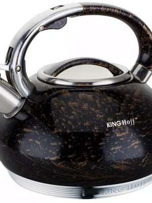 Kinghoff tradicionālā tējkanna 3l melna un zelta, KH 1067  Hover