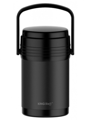 Pārtikas termoss, tērauds, melns 1,5L Kinghoff,  KH 1396  Hover