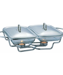 Ēdiena sildītājs, stikls - tērauds 2x1,5l Kinghoff, KH 1412  Hover