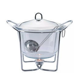Ēdiena sildītājs, stikls-tērauds, 4L, Kinghoff, KH 1413
