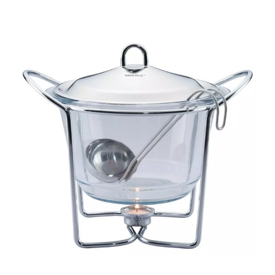 Ēdiena sildītājs, stikls-tērauds, 4L, Kinghoff, KH 1413