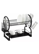 Trauku balsts - metāla trauku žāvētājs, 2 līmeņu, melns Kinghoff KH 1500