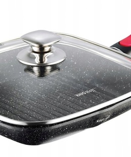 Panna ar marmora pārklājumu, melna, 28x28x4,5cm Kinghoff KH 1511  Hover